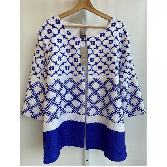 NWT sz 1 (8/10) Chico’s Travelers Collection Moroccan Crushed Jacket - Picture 3 of 8